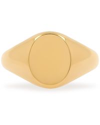 Cote Cache - Oval Pinky Signet Ring - Lyst