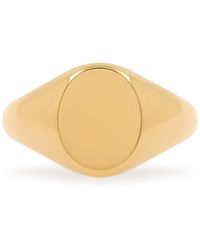 Cote Cache - Oval Pinky Signet Ring - Lyst