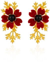 Milou Jewelry - Flower Earrings With Branches - Lyst
