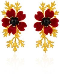 Milou Jewelry - Flower Earrings With Branches - Lyst