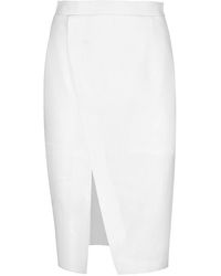Conquista - Denim Style Pencil Skirt - Lyst