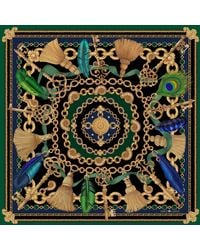 Emily Carter - The Charm & Feather Silk Scarf - Lyst