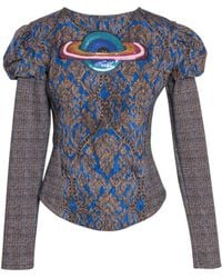 ARTISTA - Zephira Embellished Puffy Sleeve Top - Lyst