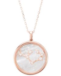 LÁTELITA London - Zodiac Mother Of Pearl Gemstone Star Constellation Pendant Necklace - Lyst