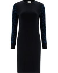 Sugarhill - Malia Knitted Short Dress Animal Sleeves - Lyst