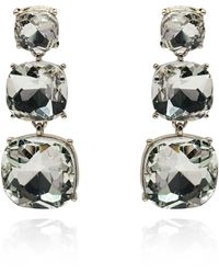 Michael Nash Jewelry - Neutrals Mackenzie Triple Cushion Shape Crystal Drop - Lyst