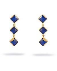 Ebru Jewelry - Midnight Cat Eye Earrings - Lyst