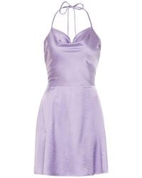 Altera London - Backless Satin Slip Mini Dress - Lyst