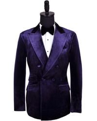 DAVID WEJ - Maison Velvet Double Breasted Blazer - Lyst