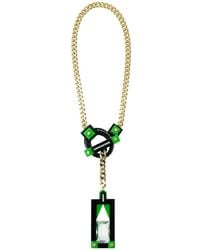 Gissa Bicalho - Handmade Acrylic Necklace Deco T Closure Rectangular Cut Stone - Lyst