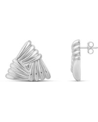 SHYMI - Textured Triangle Statement Studs - Lyst