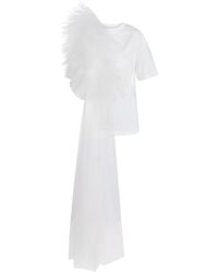 LIA ARAM - Ruffle Appliqué Hybrid Tee - Lyst