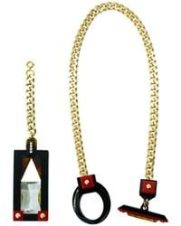 Gissa Bicalho - Handmade Acrylic Necklace Deco T Closure Rectangular Cut Stone Caramel Granite - Lyst