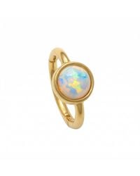 Zahav Jewelry - 10K Solid 18G 4Mm Opal Clicker Hoop - Lyst