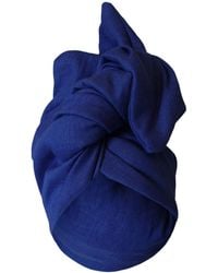 Romer Millinery - Twisturban Turban Cobalt Linen - Lyst