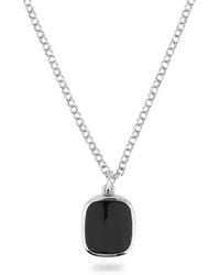 Phira London - Jamestown Onyx Square Stone Necklace & Pendant - Lyst