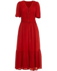 Rose & Nancy - Wendy Rust Beaded Detail Maxi Dress - Lyst