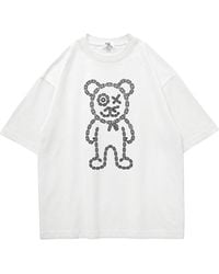 X Ilona Blue - Universal Fit Graffiti Daddy Bear Organic Cotton Chain Link Embroidery Tee - Lyst