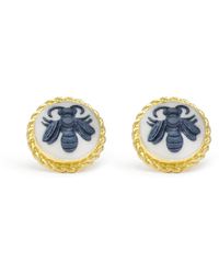 Vintouch Italy - Queen Bee Cameo Stud Earrings - Lyst