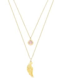 Seven Saints - Archangel Chamuel, Angel Of Love Necklace, Rose Quartz, Over Sterling - Lyst