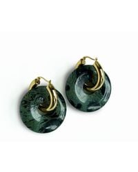 Edgar Navarro Jewelry - Edgar Navarro Kambaba Jasper Hoop Earrings - Lyst
