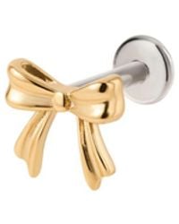 Vanhi - Bow Threadless Flat Back Titanium Cartilage Stud - Lyst