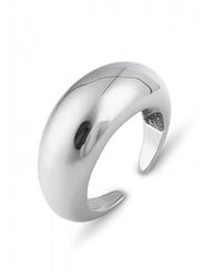 Spero London - Sterling Dome Crescent Ring - Lyst
