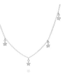Nellou Jewellery - Floating Star Charm Necklace Sterling - Lyst