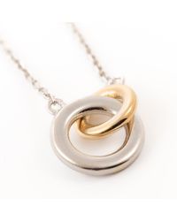 Belinda Jewelz - Mixed Metal Connected Rings Necklace - Lyst