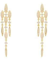 LÁTELITA London - Valencia Statement Drop Earring White Cz Gold - Lyst