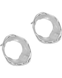 Janus Edinburgh - Findhorn Sterling Textured Circle Whirlpool Earrings - Lyst
