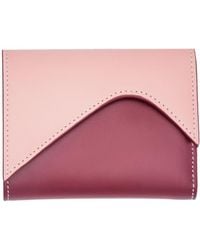 Absurde - Mountain And Burgundy Leather Trifold Wallet - Lyst