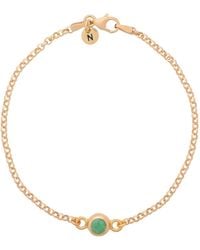 Nellou Jewellery - Chrysoprase Birthstone Gem Dot Bracelet Plated Sterling- May - Lyst