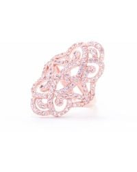 Seven Saints - Rose Infinite Love Pave Adjustable Ring, Rose With Topaz - Lyst