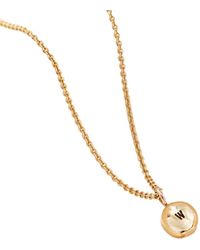 Posh Totty Designs - 9Ct Molten Orb Initial Necklace - Lyst