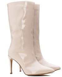 Rosamund Muir London - Neutrals Freda Cream Patent Boots - Lyst