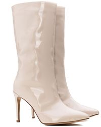 Rosamund Muir London - Neutrals Freda Cream Patent Boots - Lyst
