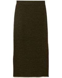 Peraluna - Molly Rib-Knit Midi Skirt - Lyst