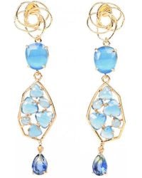 Addicted - Giunone Chandelier Earrings Water Color - Lyst
