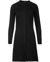 Conquista - Long Sleeve Knit Dress With Stud Fastening - Lyst