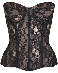 Malo - Lace Corset Bustier - Lyst