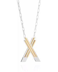 Yasmin Everley Saxony X Initial Necklace - Metallic