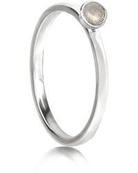The Jewellery Store London - June Birthstone Stackable Ring With Moonstone - Lyst
