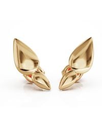 Linda Fiore - Lotus Vermeil Stud Earrings - Lyst