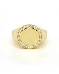 VicStoneNYC Fine Jewelry - Natural Diamond Signet Ring - Lyst