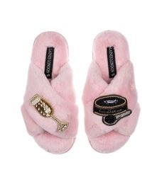 Laines London - Classic Laines Slippers With Caviar & Glass Of Champers Brooches - Lyst