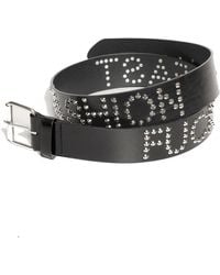 Stuart Trevor - F*Ck Fast Fashion Studded Leather Belt - Lyst