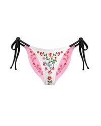 Jessie Zhao New York - Wild Rose Reversible Tie Side Bottom - Lyst