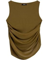 Nocturne - Draped Sleeveless Blouse - Lyst
