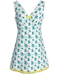 Couture to Your Door - Mini Floral Babydoll Mod Dress - Lyst